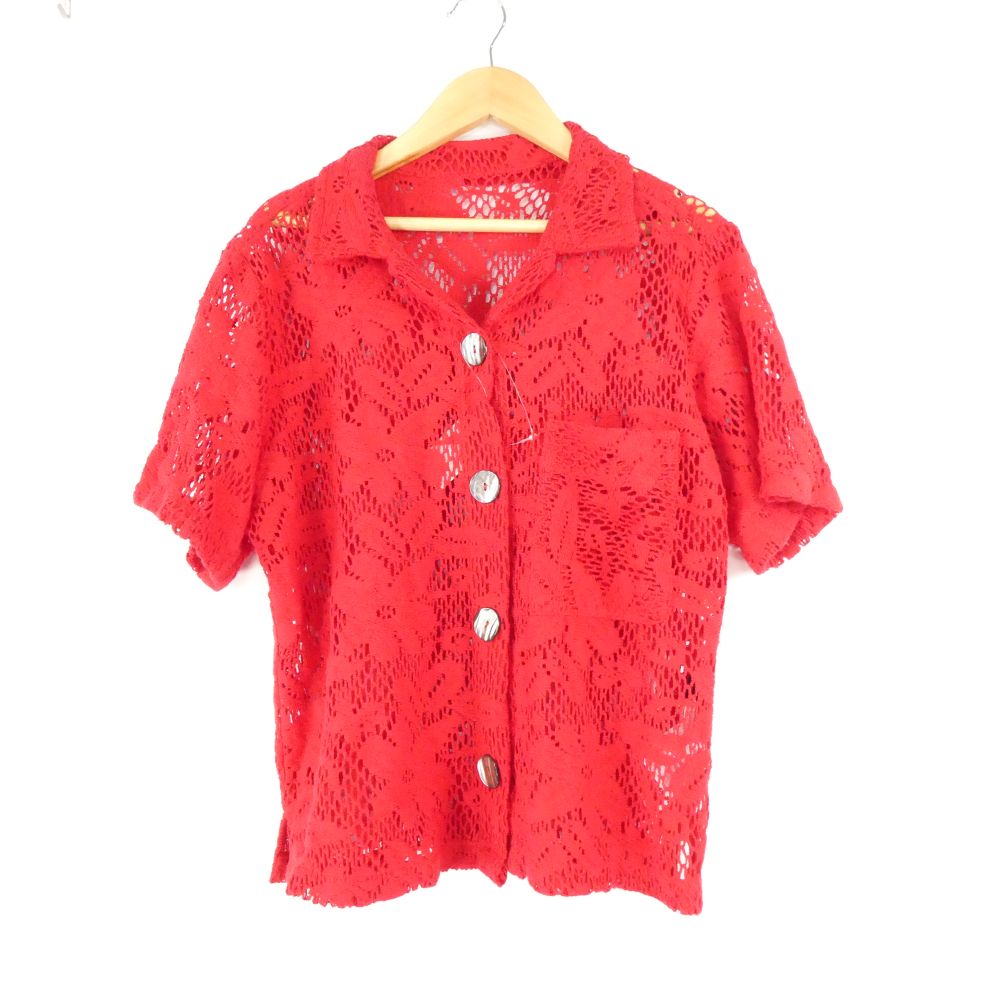 Rakuten - 美品 MAISON SPECIAL メゾンスペシャル 21241315317 シャツ F コットン ポリエステル 半袖 メッシュ レディース AN3362A27 【中古】