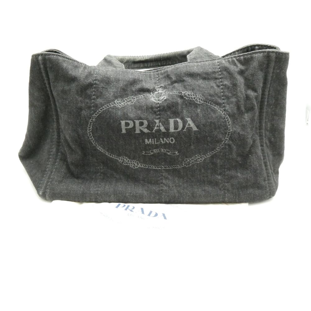 樂天商城 - 美品 PRADA プラダ カナパ ハンドバッグ デニム Mサイズ B2642B レディース AO4241W1 【中古】