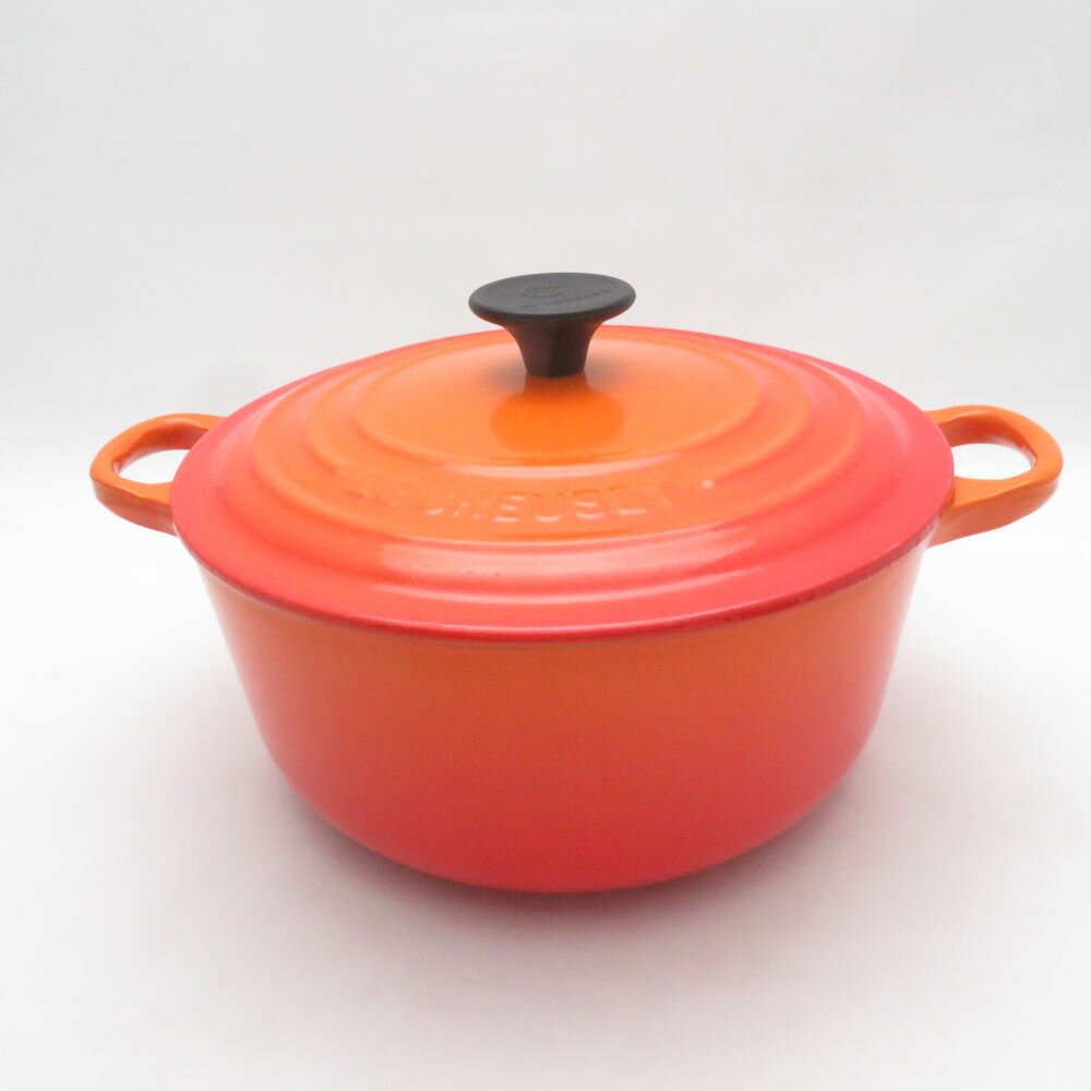 樂天商城 - 美品 Le Creuset ルクルーゼ ココットロンド 両手鍋 20cm 2.4L ホーロー ほうろう SC11159Z 【中古】