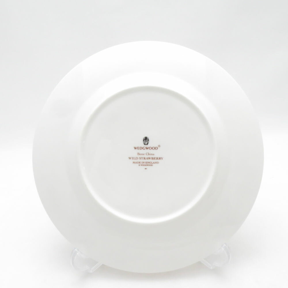 美品 WEDGWOOD ウェッジウッド ワイルドストロベリー 中皿 2枚 ペア 17cmプレート 旧刻印 黒壺 SC11164A2 【中古】
