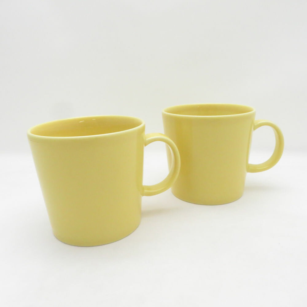 乐天商城 - 美品 iittala イッタラ ティーマ イエロー マグカップ 2点 磁器 ペア 廃盤色 希少 レア コップ 北欧 SC11223H2 【中古】