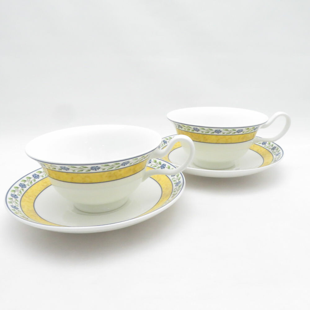 樂天商城 - 美品 WEDGWOOD ウェッジウッド ミストラル ティーカップ＆ソーサー 2客 ペア 黒壺ロゴ 紅茶 英国 SU14419U1 【中古】