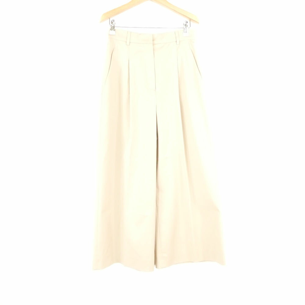 未使用 maxmaraSTUDIO マックスマーラ ワイドパンツ 38 S コットン 他…