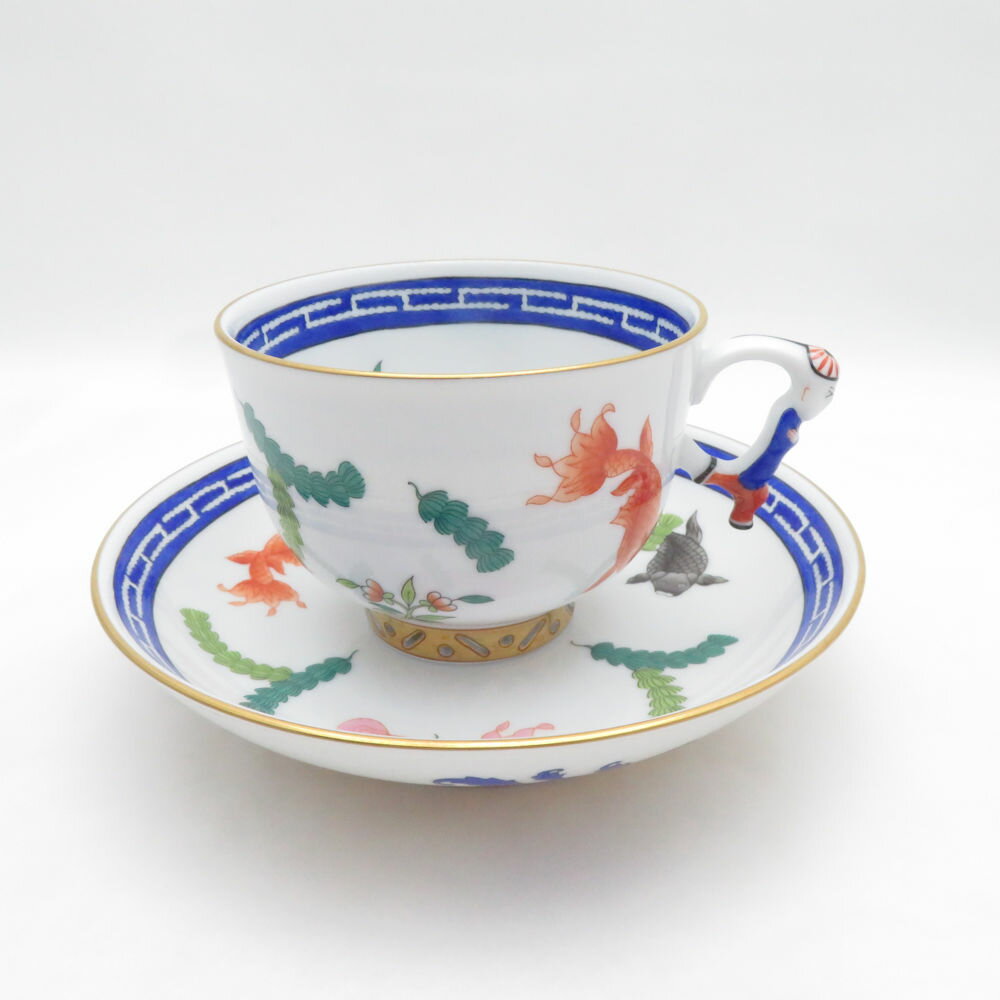 乐天商城 - 美品 Herend ヘレンド ポワッソン PO カップ＆ソーサー マンダリン SM5396J1 【中古】
