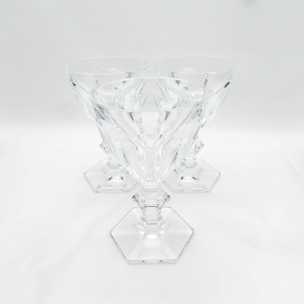 樂天商城 - 美品 Baccarat バカラ アルクール ワイングラス 3客 クリスタル セット 高さ13.5cm ゴブレット SU14487T2 【中古】