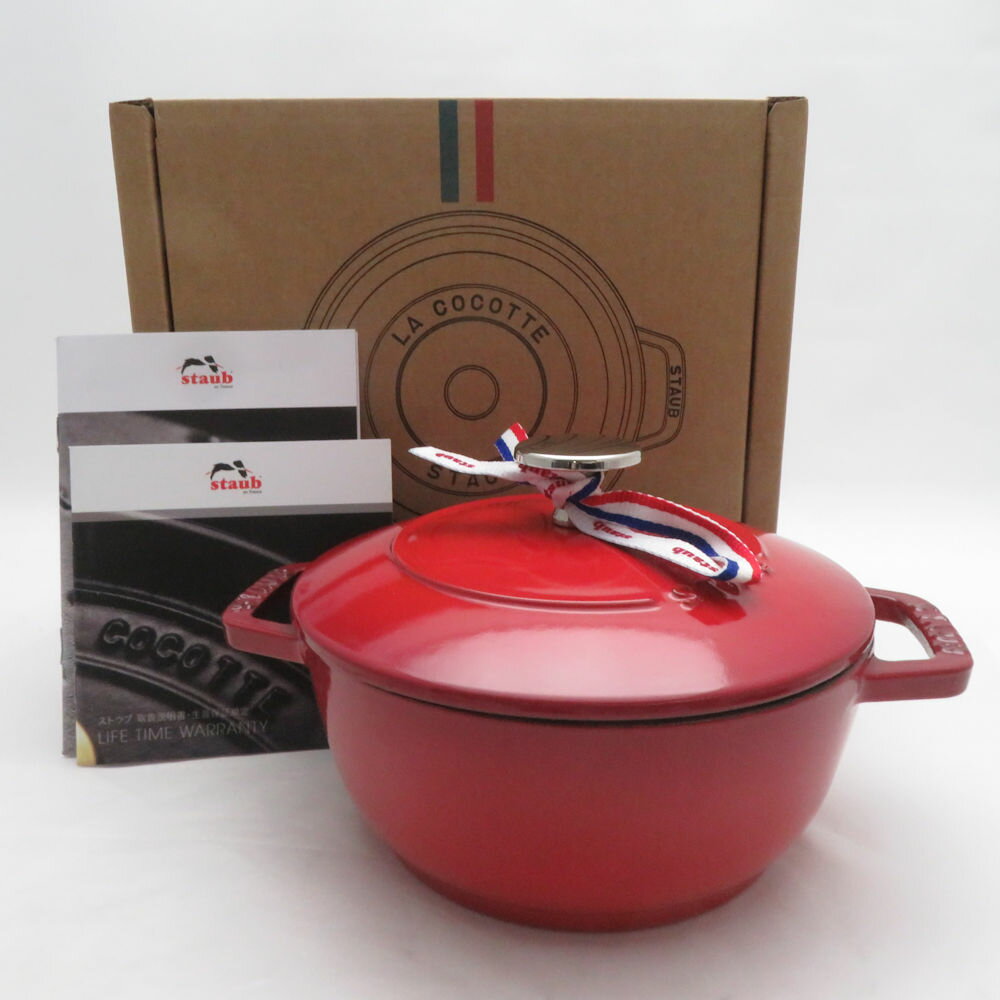未使用品✨️ Staub Wa-NABE S 16cm チェリー レッド 両手鍋 Amazon.co