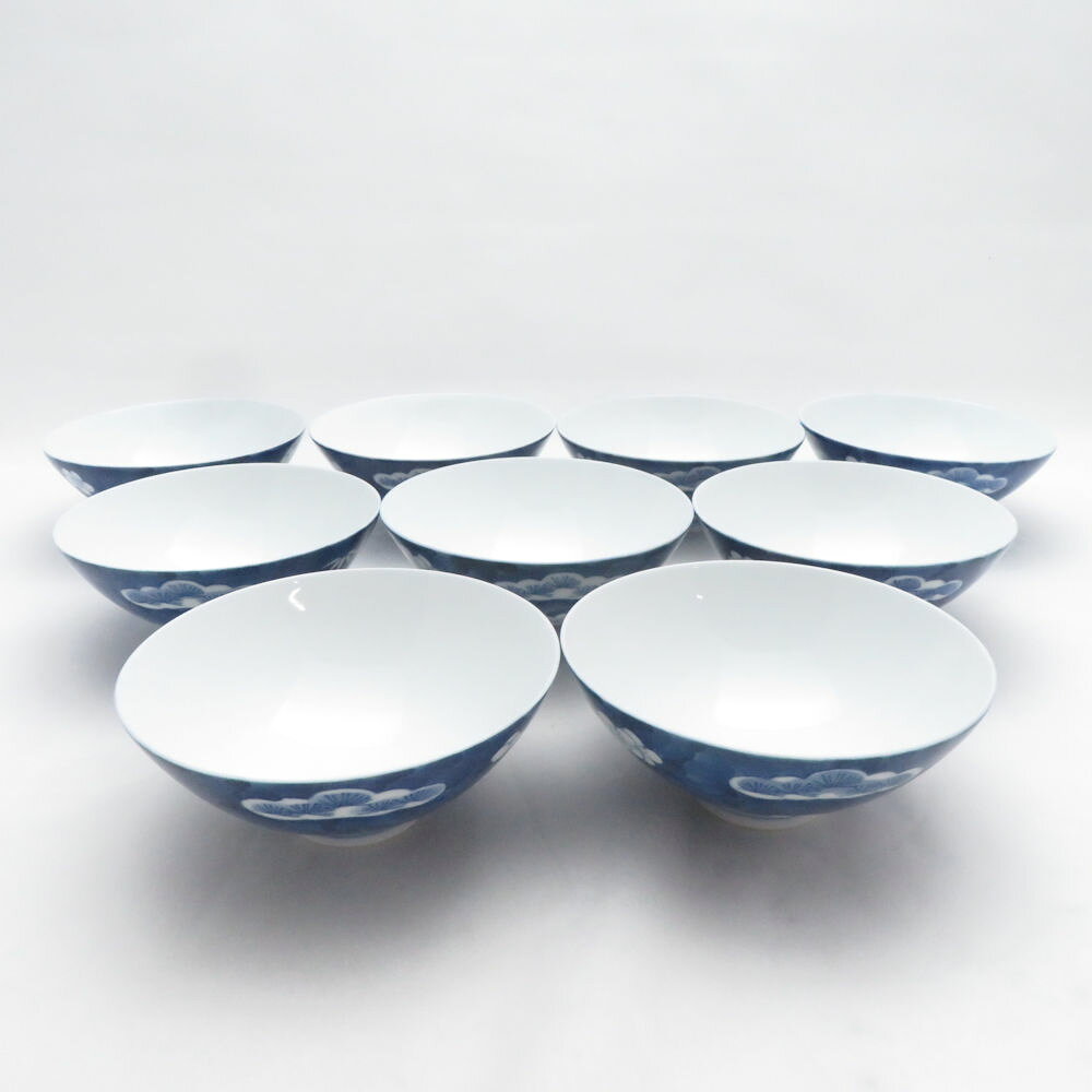 Fukagawa Seiji 深川製磁 睦揃 飯碗 9点 セット 松竹梅 夫婦茶碗 有田焼 和食器 SU14294F1 