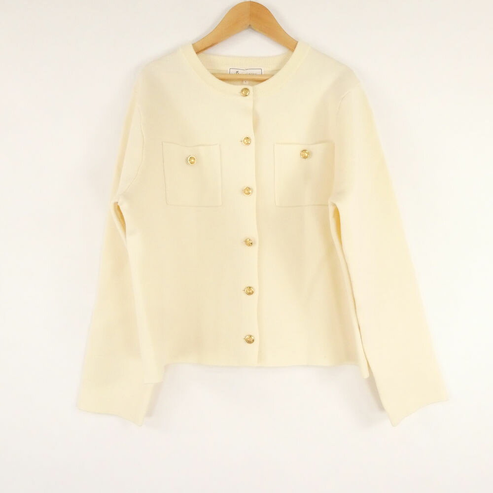 ROPE PICNIC ロペピクニック ミラノリブ金ボタンニット カーディガン L…