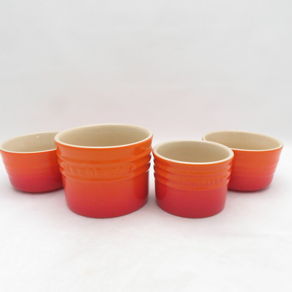 Le Creuset ルクルーゼ ラムカン ココット キャニスター 4点 セット SO4497A3 【中古】