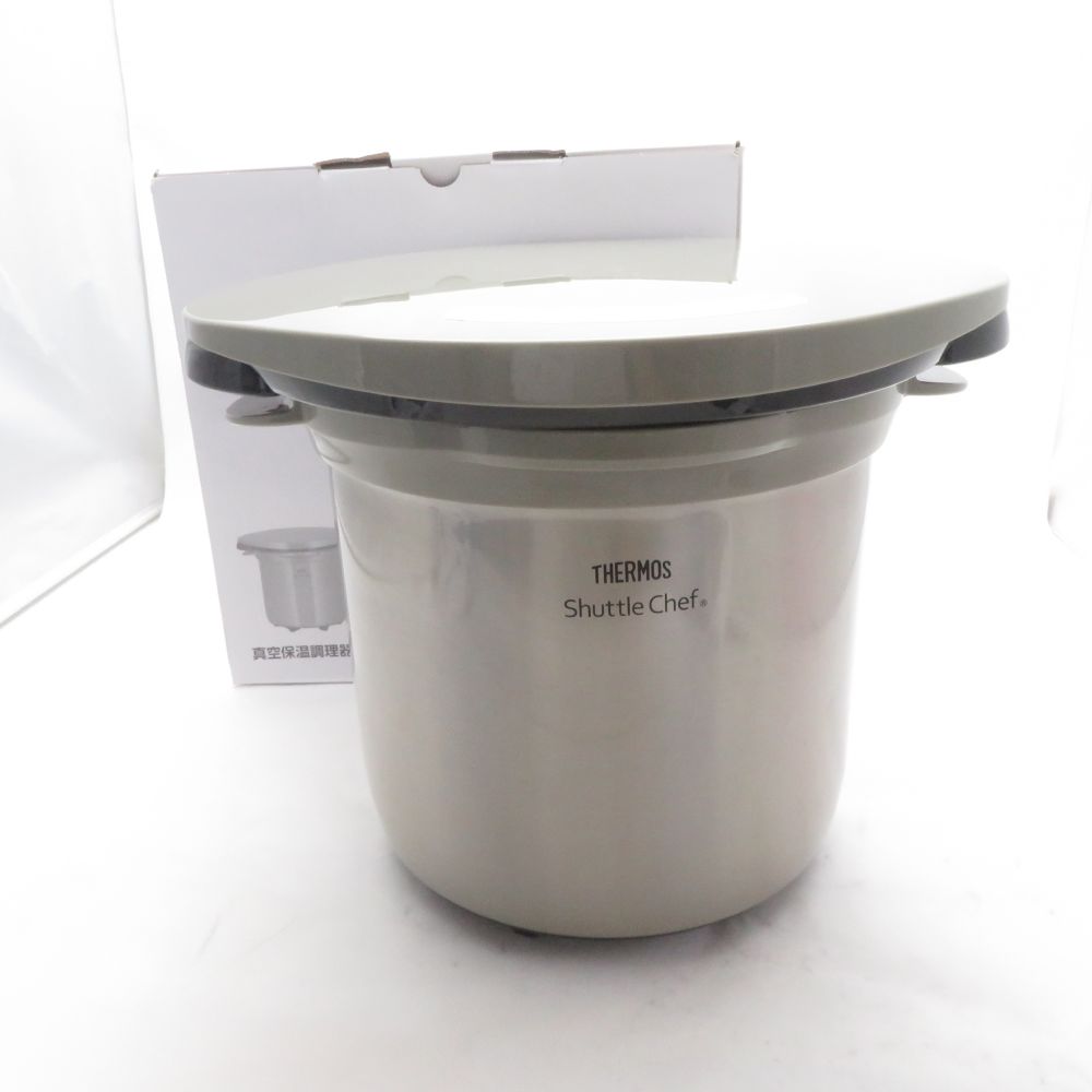THERMOS サーモス KBK-4502 シャトルシェフ 真空保温調理器 クリアステンレス 4.5L 4～6人用 SO4553Z 【中古】