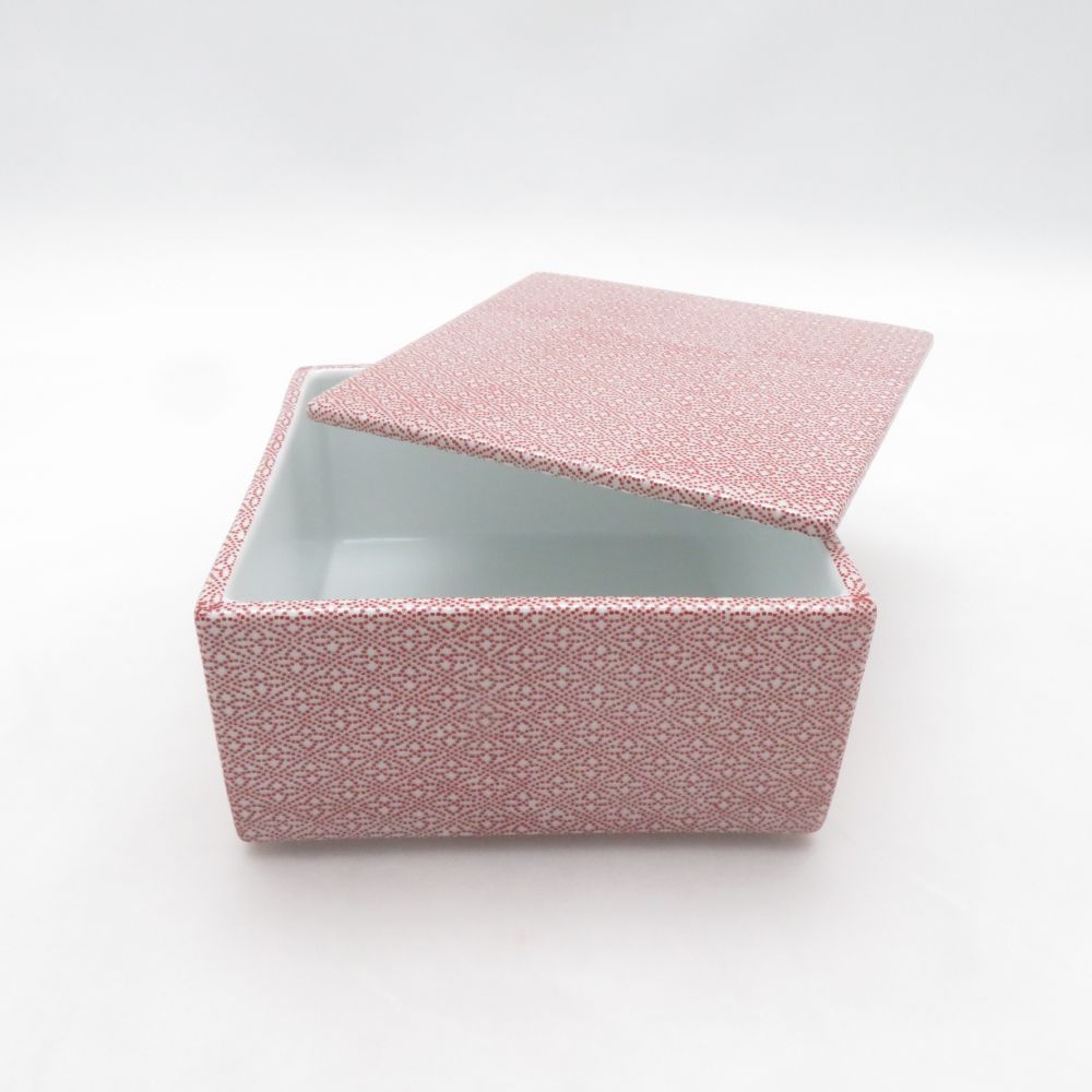 未使用 TIME&STYLE タイムアンドスタイル 菱結 赤絵 重箱 蓋セット 小1段 SO4665Q1 【中古】
