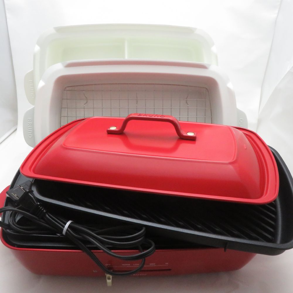 美品 BRUNO ブルーノ BOE026 ホットプレート グランデサイズ 仕切り鍋 たこ焼き SO4686Z 【中古】