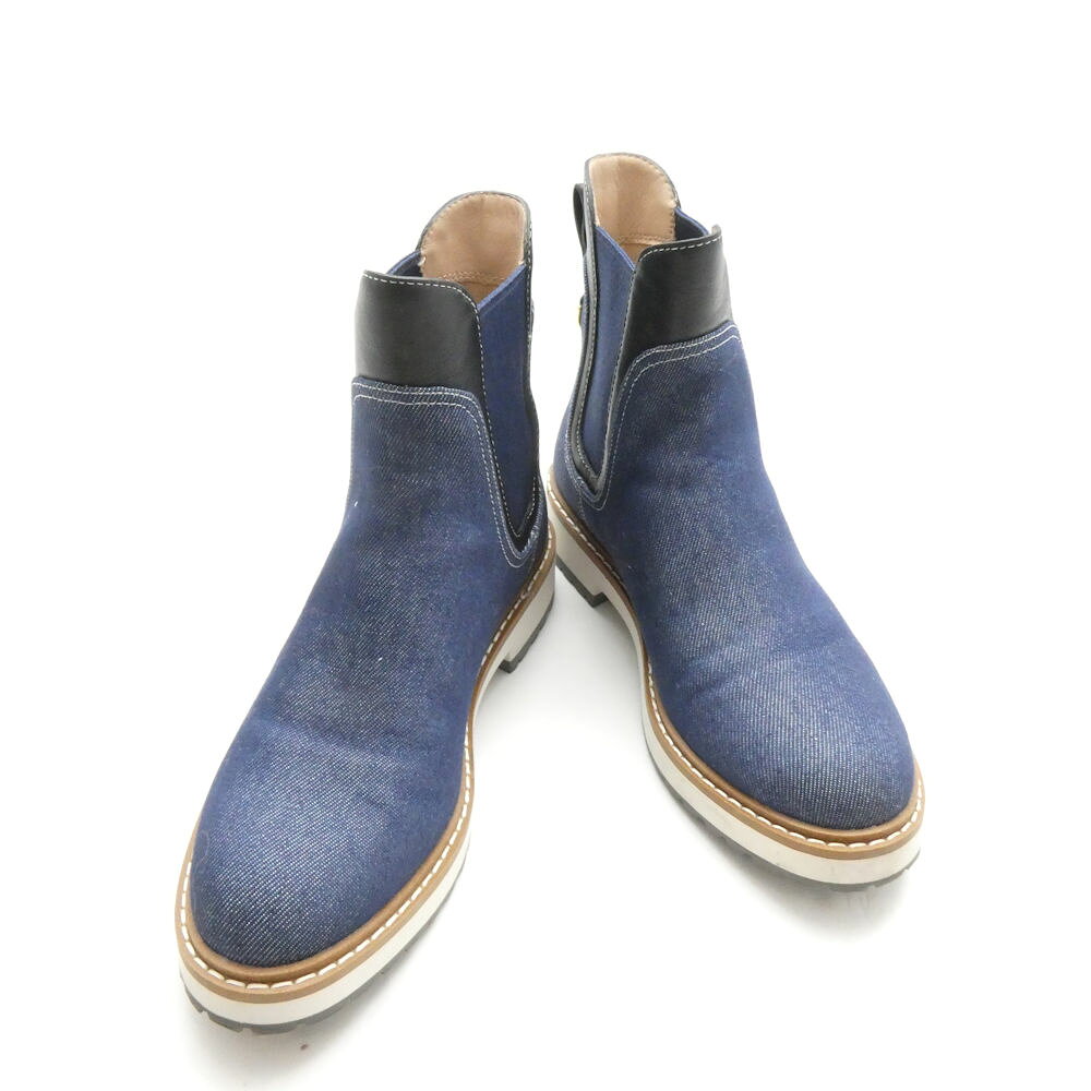 美品 COLE HAAN コールハーン GREENWICH TXT BOOTIE BLUE…