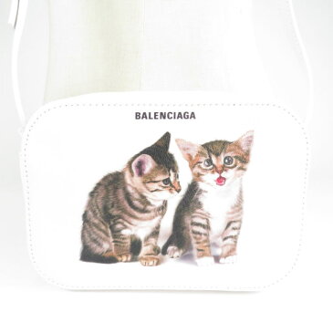 BALENCIAGA バレンシアガ 552372・9060 エブリデイ キャット カメラバッグ ネコ ショルダーバッグ 白 ホワイト レディース 【未使用】【中古】 7554