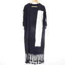美品 MM6 Maison Margiela エムエムシックス S62CT0130 フリンジドレス ブラック XS コットン100% ワンピース ノースリーブ ...