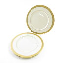 美品 LENOX レノックス ローウェル 中皿 2枚 21cmプレート パン ケーキ SO768S 【中古】