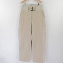 美品 SEEALL シーオール SAU11-TR693-2 RECONSTRUCTED TRENCH PANTS 1点 ベージュ 2(S) コットン100％ パンツ レディース AY3184A20 