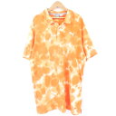 美品 PUMA プーマ 596395-03 タイダイ ゴルフシャツ 1点 オレンジ XL コットン100% ポロシャツ スポーツ 半袖 メンズ AY4290A7...
