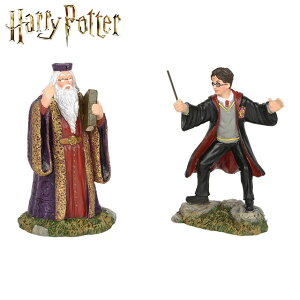 ハリーポッター & ダンブルドア【Department 56】ハリー・ポッター Harry Potter グッズ キャラクター フィギュア フィギュリン 置物 置き物 雑貨 オブジェ インテリア 飾り ミニチュア リアル 再現 ライトハウスEnesco社認定 日本正規総代理店 #6002314