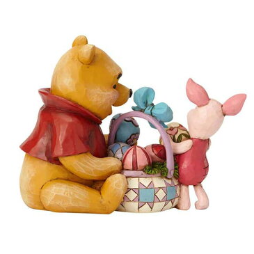 プー & ピグレット イースター Pooh and Piglet Easter【Disney Traditions】ディズニー フィギュア 置物 くまのプーさん ハート JIM SHORE ジムショアー 彫像 木彫り風 インテリア ギフト プレゼントEnesco社認定 日本正規総代理店 #6001283