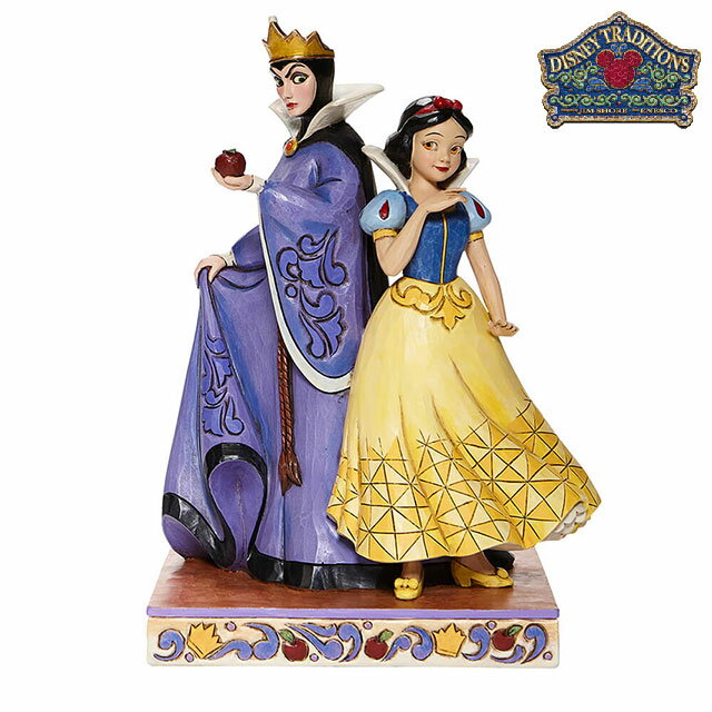 白雪姫 ＆ 邪悪な女王 Snow White & Evil Queen【Disney Traditions】ディズニー フィギュア 置物 スノーホワイト プリンセス ヴィラン 魔女 JIM SHORE ジムショアー 彫像 木彫り風 インテリア ギフト プレゼントEnesco社認定 日本正規総代理店 #6008067