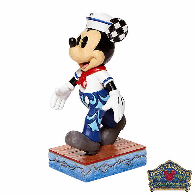 ミッキー セーラースタイル Mickey Sailor Personality Poseディズニー フィギュア 置物 JIM SHORE ジムショアー ミッキーマウス Mickey Mouse 彫像 木彫り風 インテリア ギフト プレゼントEnesco社認定 日本正規総代理店 #6008079