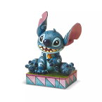 スティッチ Stitch Sitting Pose【Disney Traditions】ディズニー フィギュア 置物 リロ・アンド・スティッチ Stitch JIM SHORE ジムショアー 彫像 木彫り風 インテリア ギフト プレゼントEnesco社認定 日本正規総代理店 #4016555