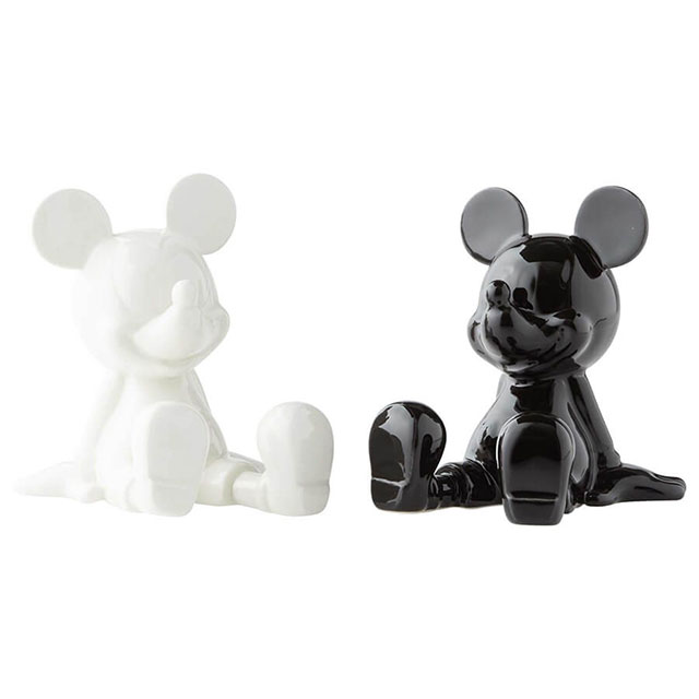 塩ギフト ソルト＆ペッパー ミッキー ブラック＆ホワイト【enesco】Disney ディズニー ミッキーマウス Mickey 調味料入れ 塩 胡椒 しお こしょう キャラクター 食器 プレゼント ギフト 誕生日Enesco社認定 日本正規総代理店 #6003748