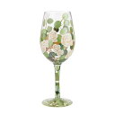 Lolita ワイングラスBouquet in Bloom(咲く花束)ロリータ ハンドペイント グラス wine glass プレゼント おしゃれ ギフト キュート ポップ アメリカ セレブ愛用 ブランドEnesco社認定 日本正規総代理店 #6010661