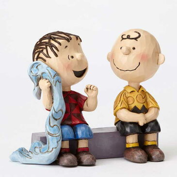 チャーリーブラウン&ライナス -Sage Advice-【PEANUTS JIM SHORE ピーナッツ ジムショア】 Snoopy Charlie Brown Linus フィギュア 置物 彫像 インテリア ギフト プレゼント お祝いEnesco社認定 日本正規総代理店