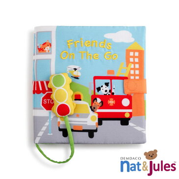サウンドブックFriends on the Go 乗り物の仲間たち【Nat&Jules】 布絵本 絵本 音が鳴る おもちゃ 布製 電池交換可 知育玩具 動物 のりもの DEMDACO 正規代理店