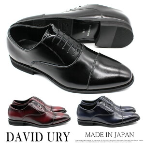 【サイズ交換1回無料】ビジネスシューズ 本革 日本製 レザー ストレートチップチップ 紳士靴 革靴 メンズ DAVID URY 2020