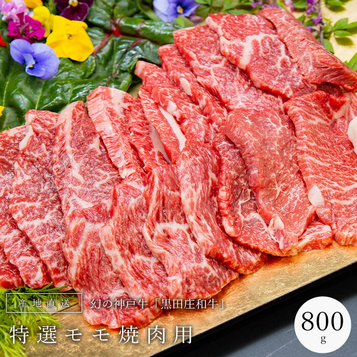 神戸牛 焼き肉用 モモ 800g 黒田庄和牛 産地直送 神戸ビーフ 赤身 モモ肉 神戸肉 西脇市黒田庄町 お中..