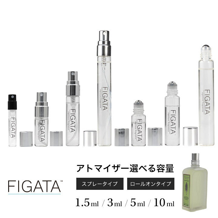 ロクシタン [FIGATA]ミニ香水 原材料/ ロクシタン ミントヴァーベナ LOCCITANE オードトワレ 香水 お試し 選べる 容量 1.5ml 3ml 5ml スプレー ロールオン アトマイザー ネコポス