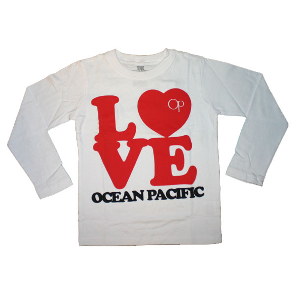 OCEAN PACIFIC（オーシャンパシフィック）_キッズ（女）長袖Tシャツ【ホワイト(WT)】_580077