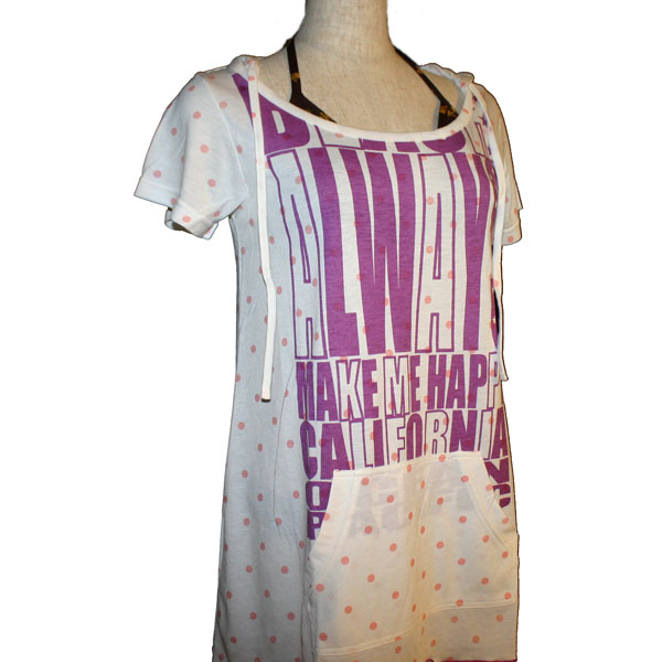 OCEAN PACIFIC（オーシャンパシフィック）_レディース_半袖ワンピース（フード付き）【ピンク(PK)】_529351