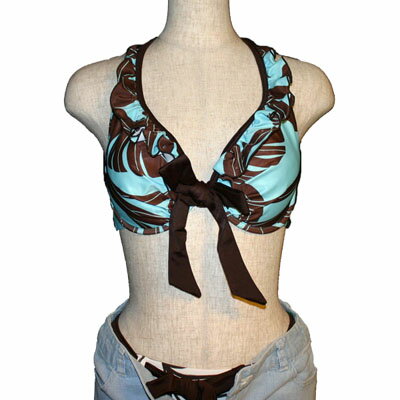 Two-Piece - MOOSE_ストレッチ素材LYCRA(ライクラ)_水着トップスのみ【ターコイズ】_8141