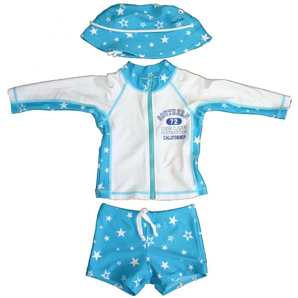 乐天商城 - OCEAN PACIFIC（オーシャンパシフィック）_子供用_キッズ_水着_帽子付き【ターコイズ(TQ)】_563801