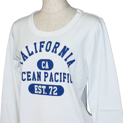 Rakuten - OCEAN PACIFIC（オーシャンパシフィック）_レディース_長袖Tシャツ【オフホワイト(OWT)】_555091
