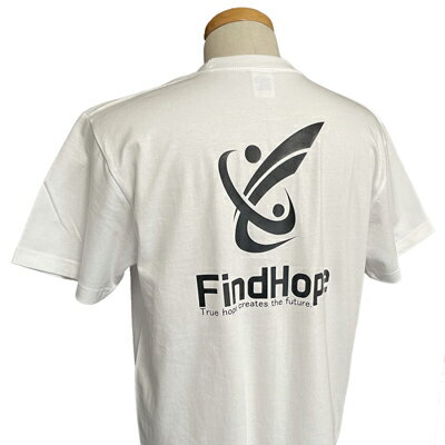 Rakuten - FindHope(ファインドホープ)_男女兼用_バック_メインロゴ1_半袖Tシャツ【ホワイト】_FH008