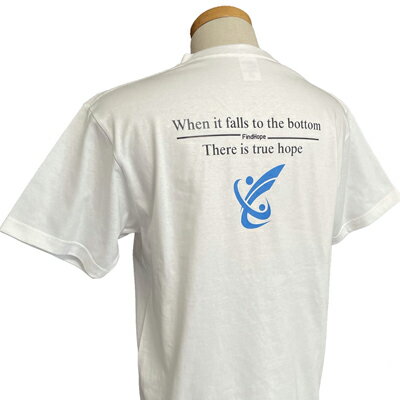 FindHope(ファインドホープ)_男女兼用_Vネック半袖Tシャツ【ホワイト】_FH018
