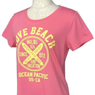 乐天商城 - OCEAN PACIFIC（オーシャンパシフィック）_レディース_半袖Tシャツ【ピンク(PNK)】_526550-D