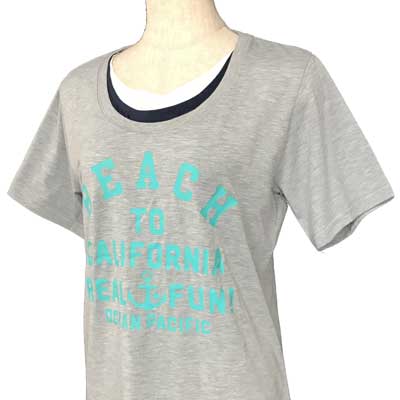 Rakuten - OCEAN PACIFIC（オーシャンパシフィック）_レディース_半袖Tシャツ【グレー(GYS)】_555500