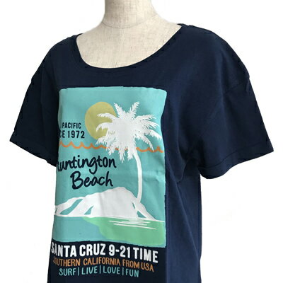 樂天商城 - OCEAN PACIFIC（オーシャンパシフィック）_レディース_半袖Tシャツ【ネイビー(NVY)】_526502
