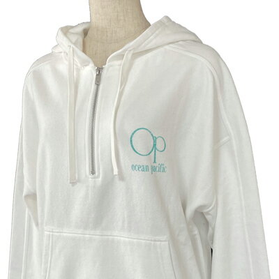 樂天商城 - OCEAN PACIFIC（オーシャンパシフィック）_レディース_裏起毛プルパーカー【ホワイト(WHT)】_558013