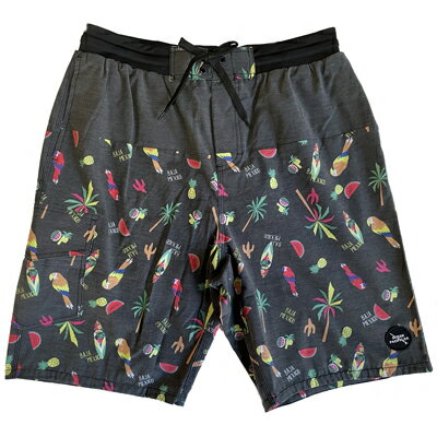 OCEAN PACIFIC（オーシャンパシフィック）_メンズ_トランクス_サーフパンツ_水着_ボードショーツ（インナー付）【ブラック(BLK)】_518432