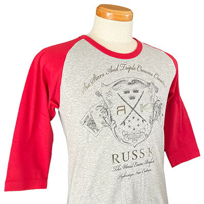 樂天商城 - RUSS-K（ラスケー）_ラグラン七分袖Tシャツ【レッド(37)】_311838304Z