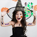 【ポイント5倍!】 大人気 毎年売切れ! 今年は2タイプ! 【4枚セット】ハロウィン 仮装 フェイスシール 子供 シール ボディシール 蛍光 光るシール 光るステッカー ボディ キッズ フェイス 顔 スケルトン かぼちゃ 魔女 コウモリ リメンバーミー風