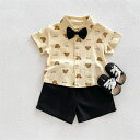 【 子供服 2点で15%OFF】<セットアップ> ベビー服 デニム 春 夏 60cm 70cm 80cm 90cm 100cm ブルー ホワイト 男の子 かわい...