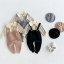 【 子供服 2点で15%OFF】 セットアップ カーディガン ロンパース 子供 キッズ ベビー 羽織 くすみ ブラウン オシャレ 秋 秋冬オシャレ 女の子 男の子 男女兼用 80cm 90cm 100cm 120cm